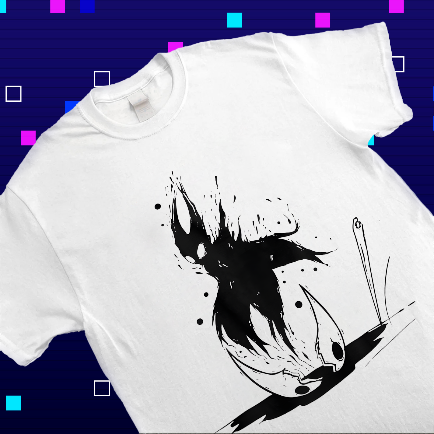 Hollow Knight Little Ghost T-Shirt, Indie Game Fan Apparel Gift, Official Game Fan Apparel & Merch Cartpitol