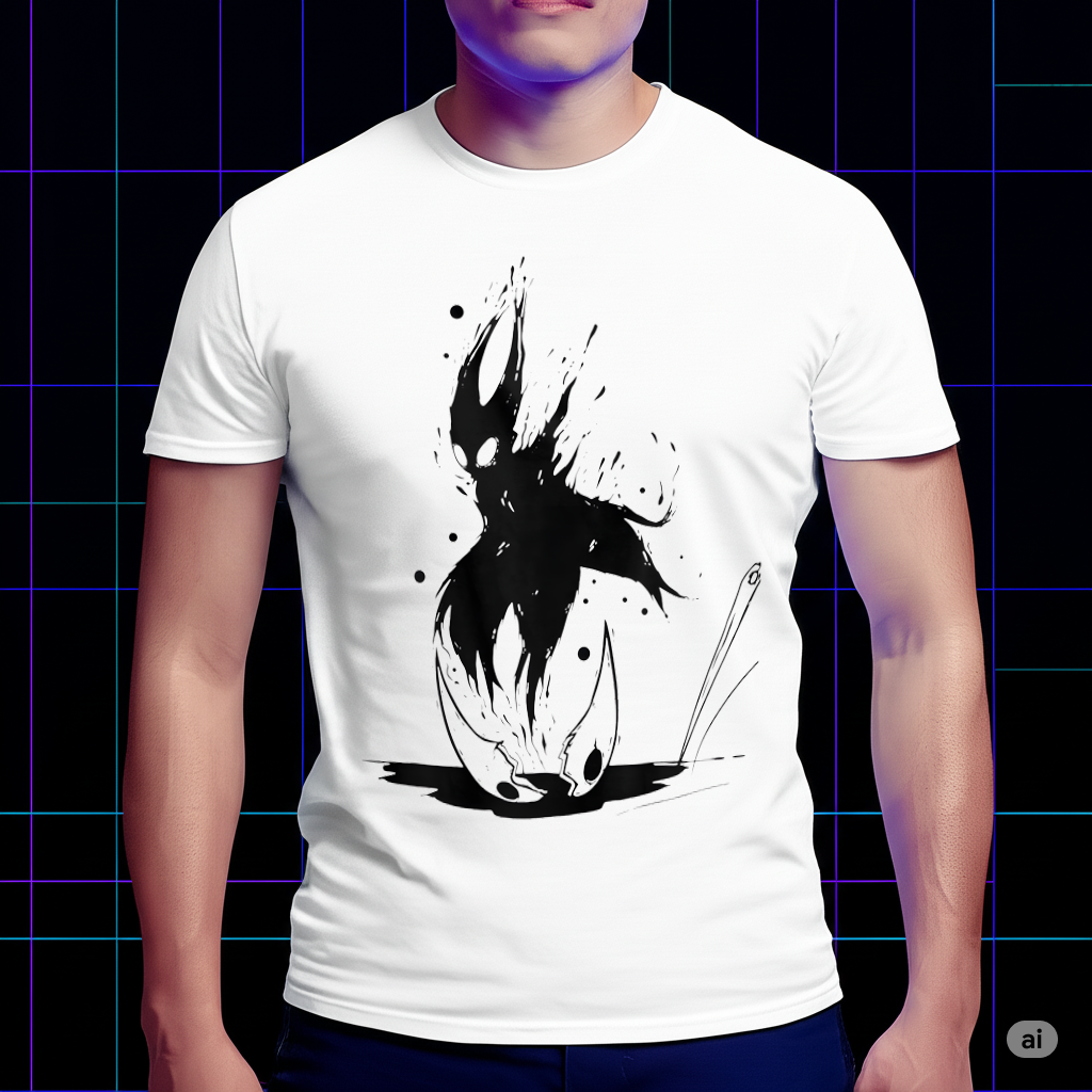 Hollow Knight Little Ghost T-Shirt, Indie Game Fan Apparel Gift, Official Game Fan Apparel & Merch Cartpitol