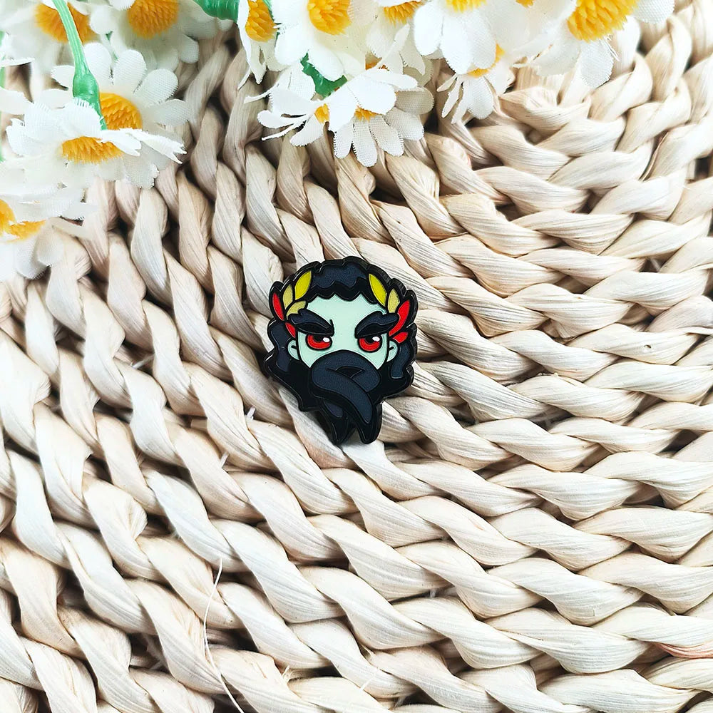 Hades Metal Brooch Fangamer Action Role-playing Game Character Enamel Pins Cartoon Classic Style Lapel Pin Collar Jewelry Badge Cartpitol
