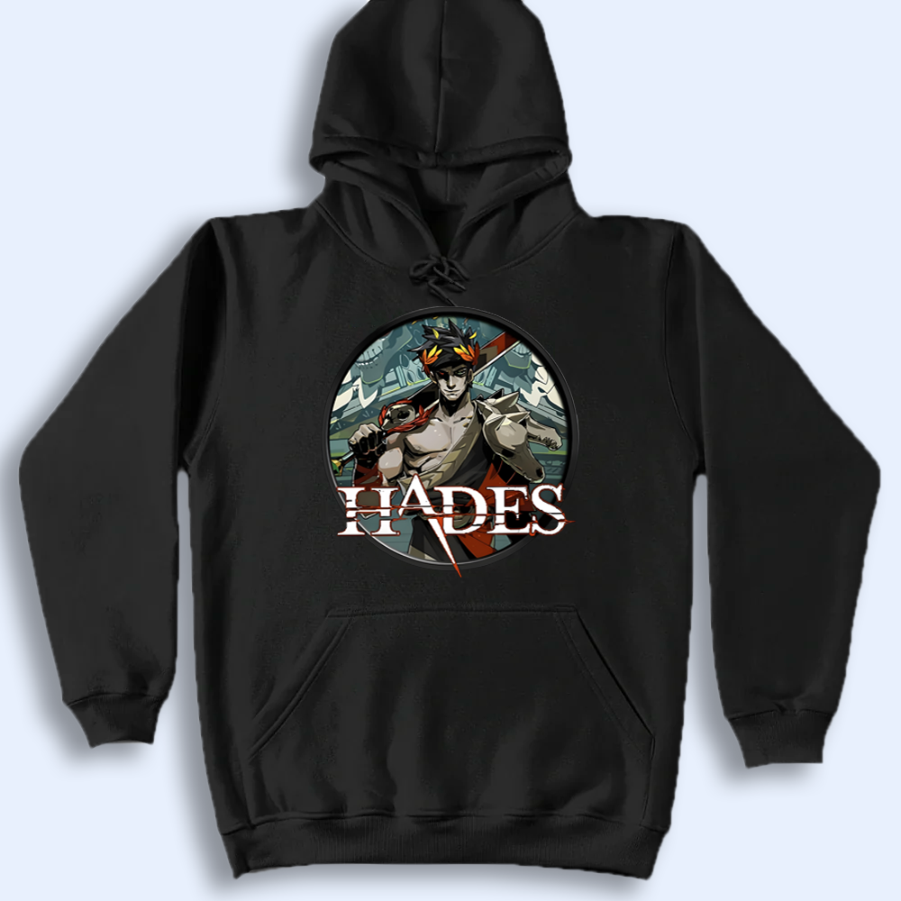 Hades Zagreus Hoodie, God of Blood Apparel, Fan-Inspired Underworld Tee Cartpitol