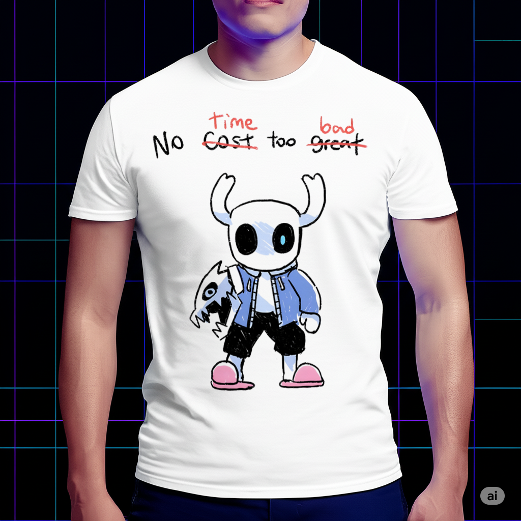 Hollow Knight Little Ghost "No Cost Too Great" T-Shirt , Premium Game Merch, Official Game Fan Apparel & Merch Cartpitol