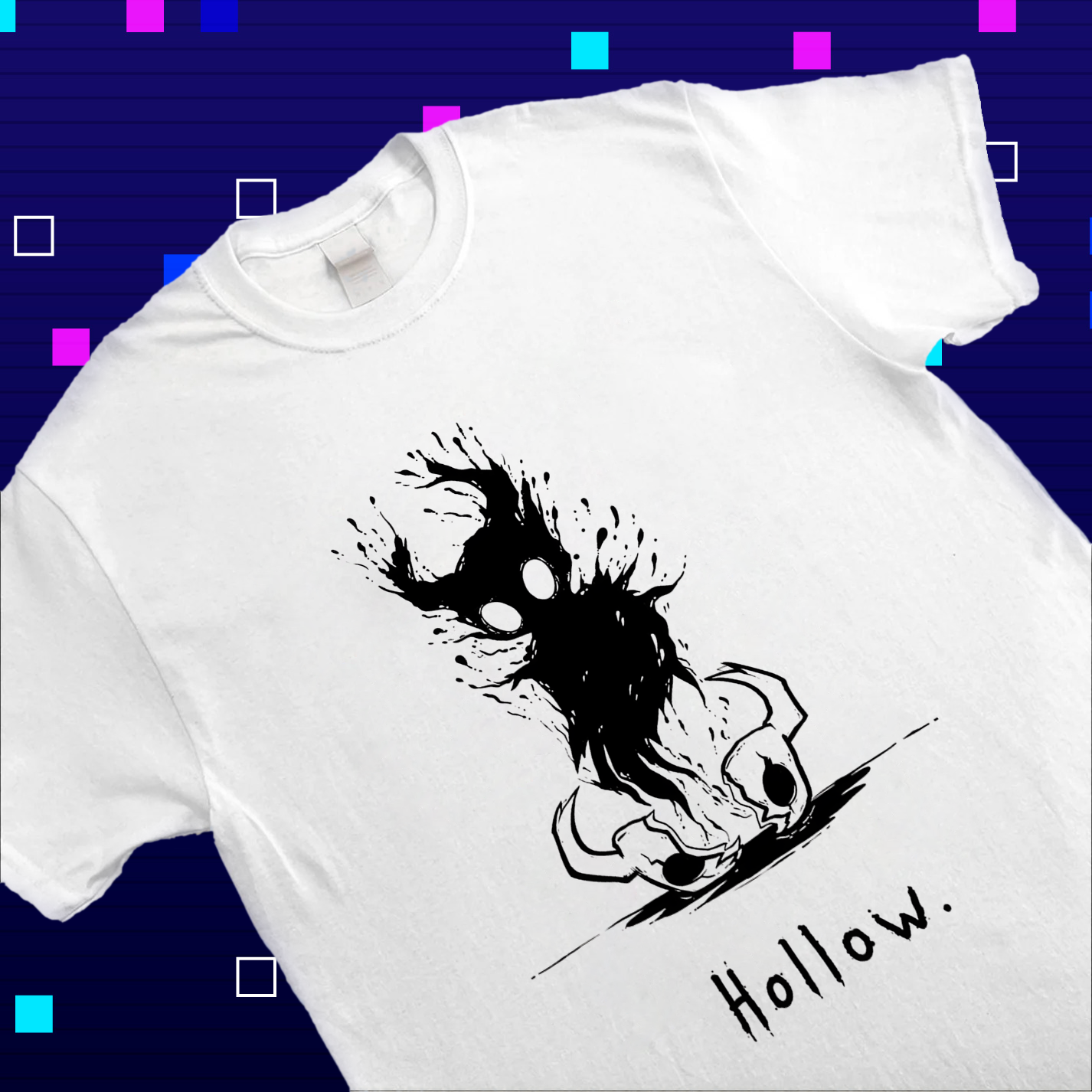 Hollow Knight Vessel Silhouette Tee, Minimalist Game Fan Shirt, Official Game Fan Apparel & Merch Cartpitol