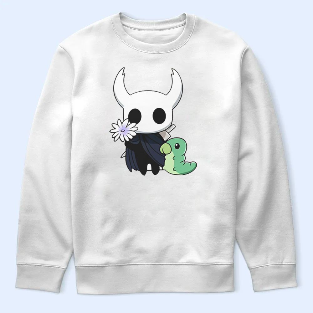 Cute Hollow Knight Grub character printed on a t-shirt mockup