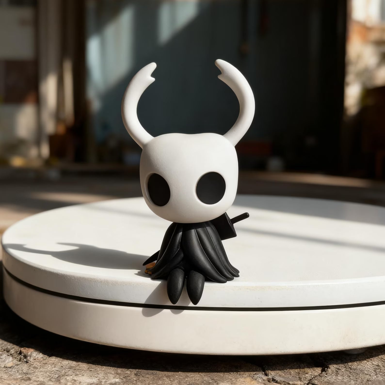 Close-up detail of The Knight Mini Figure's head and nail, highlighting the quality of the sculpt.