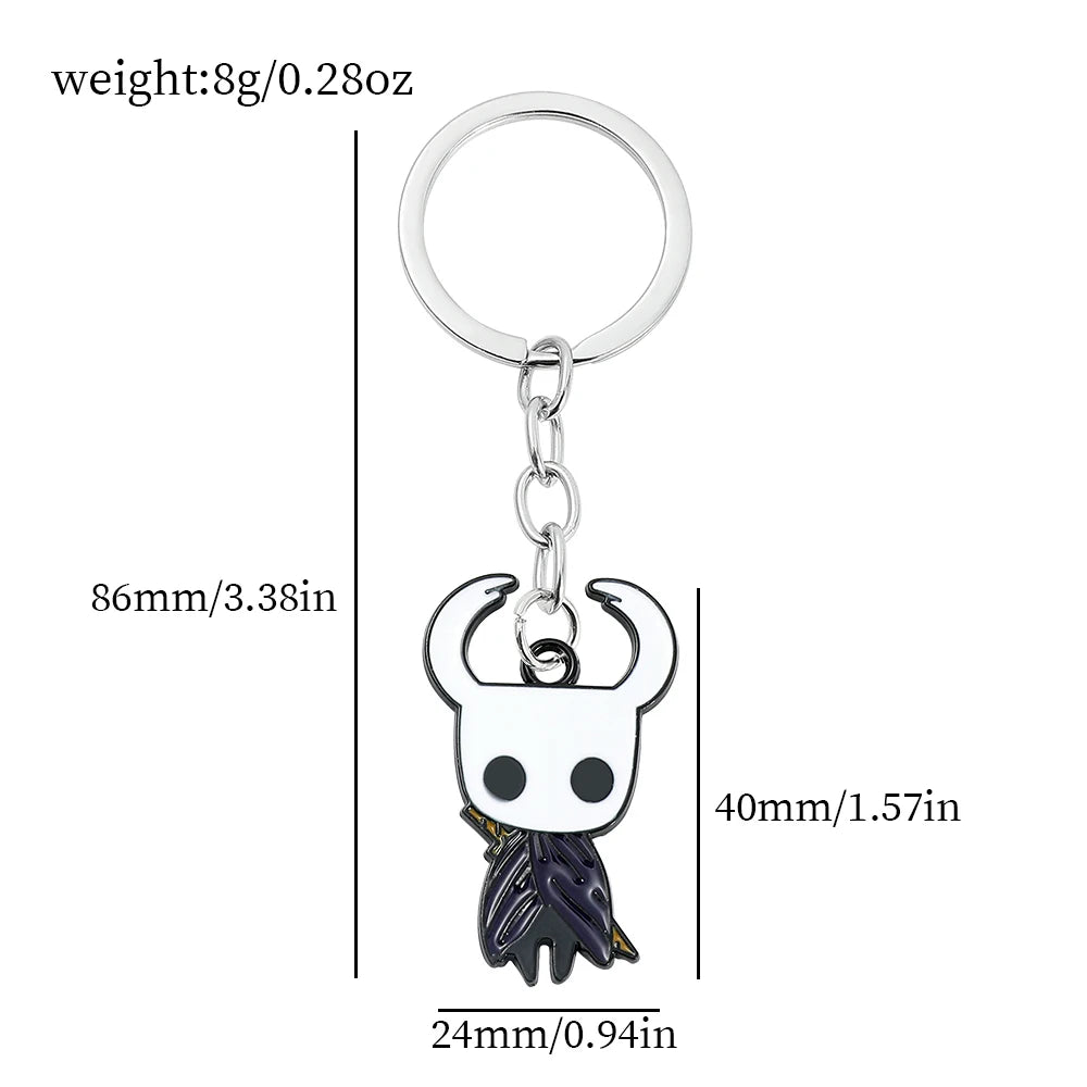 Close-up detail of the Hollow Knight octopus pendant's metalwork.