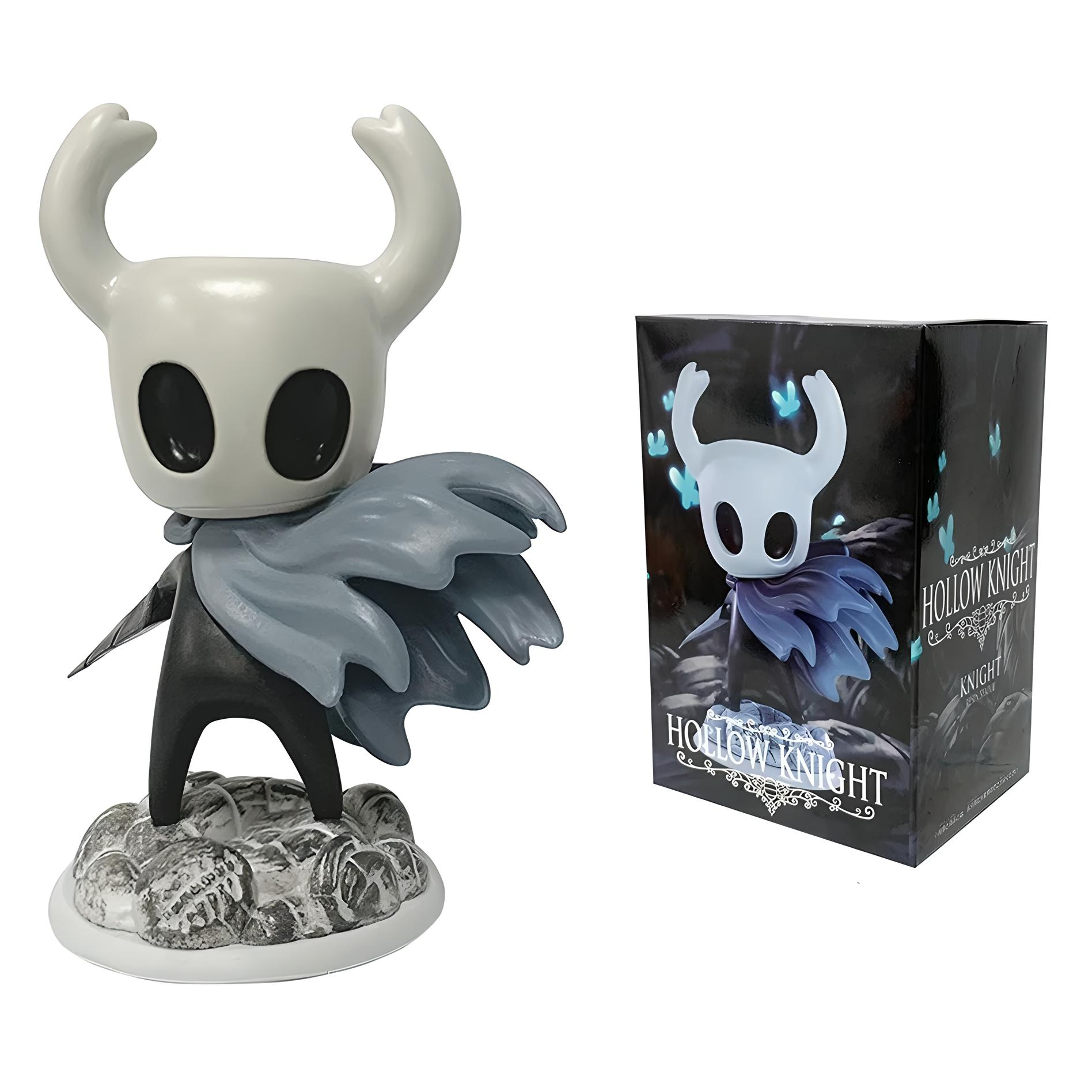 Hollow Knight figurine with packaging on a white background