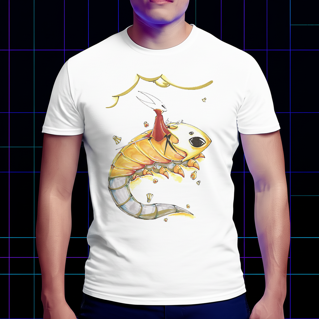 Model wearing the Hornet shirt showing the intense Bell Beast encounter design, highlighting the sharp graphic details