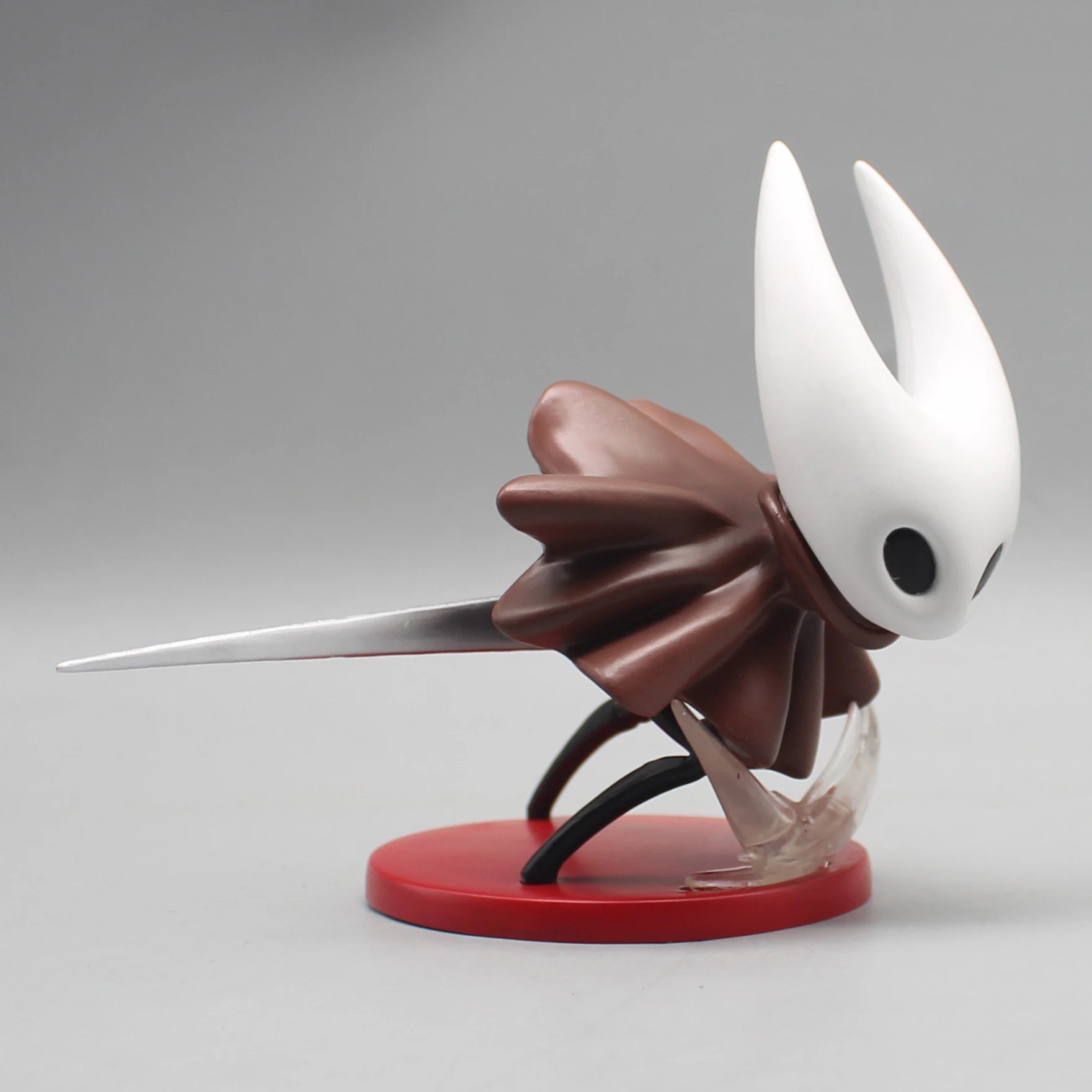Close-up of the detailed sculpt of Hornet's iconic needle on the Silksong collectible figure