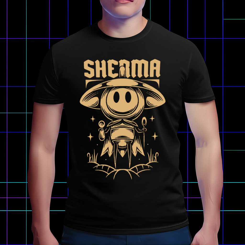 Sherma Silhouette Shirt - Minimalist Silksong Tee Hollow Knight Apparel Cartpitol