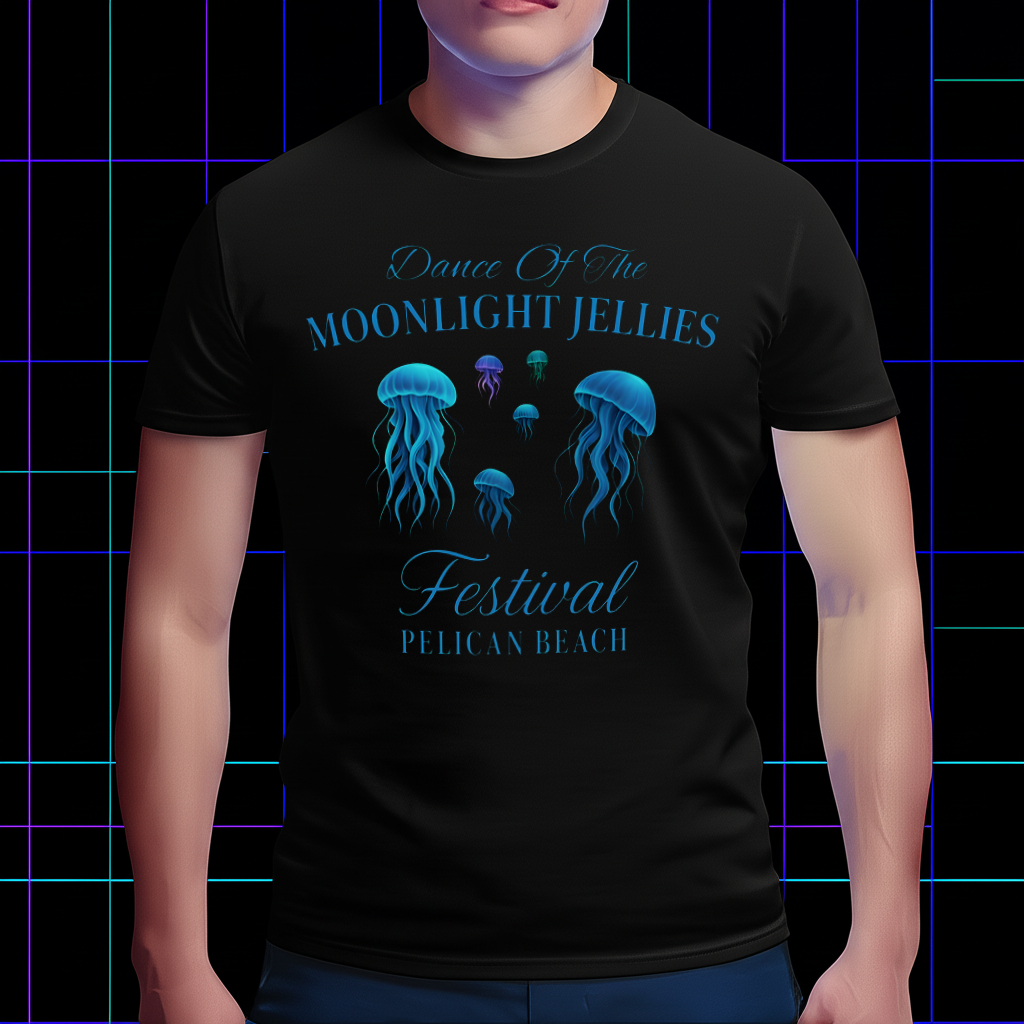 Dance of the Moonlight Jellies Shirt - Stardew Valley Pelican Beach Festival Tee Cartpitol