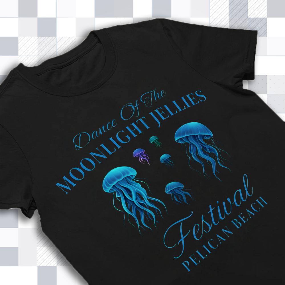 Dance of the Moonlight Jellies Shirt - Stardew Valley Pelican Beach Festival Tee Cartpitol