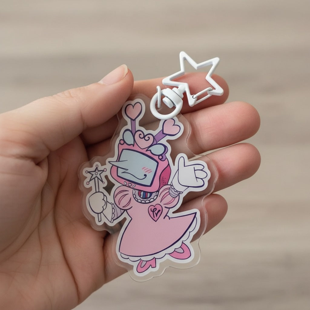 The DELTARUNE Tenna Princess Keychain presented as a thoughtful gift for a DELTARUNE fan or collector of unique accessories.