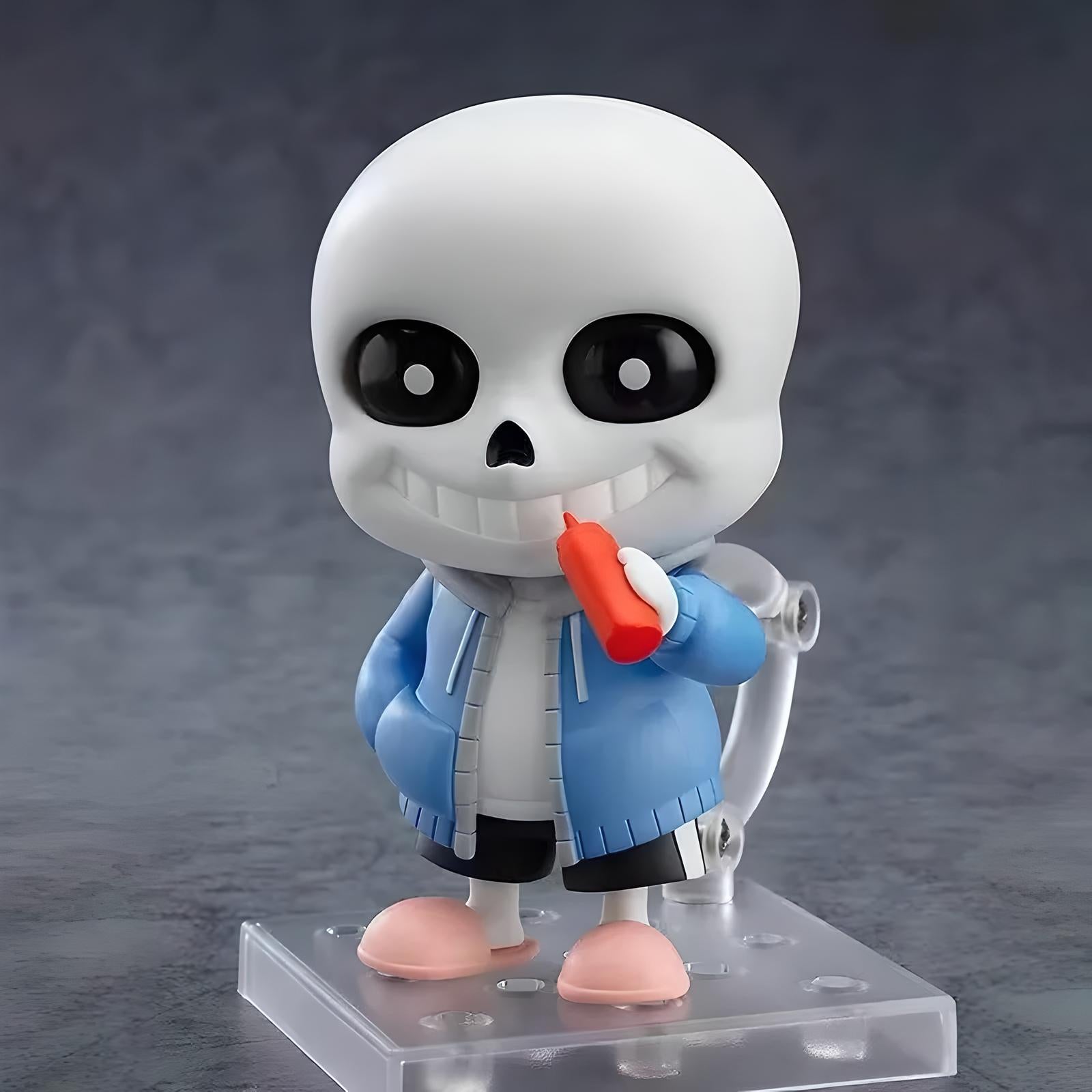 Undertale Merch Sans Figure, front view of the 10cm cute action figure model.