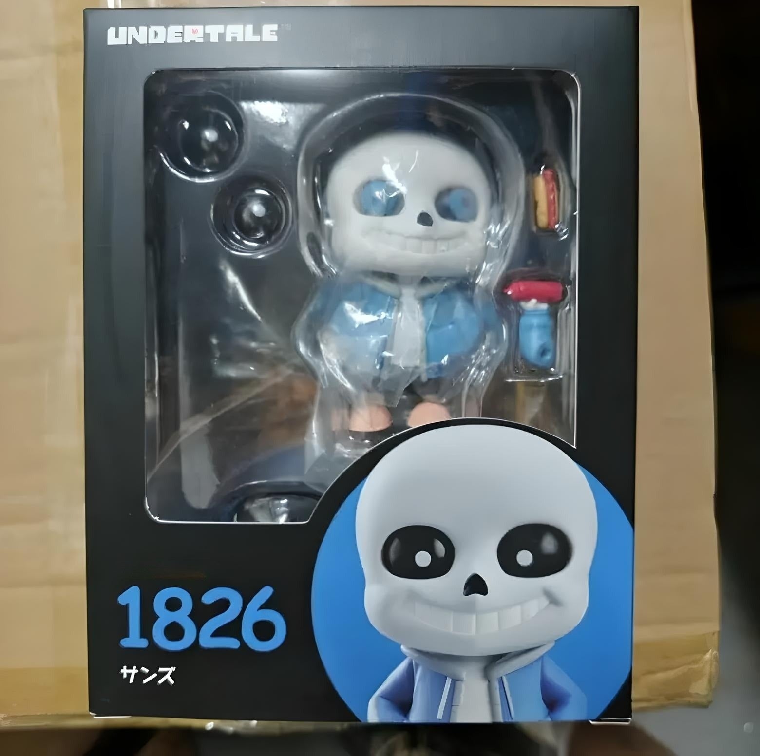 Undertale Merch Sans Figure shown in its box, appealing to serious collectors.