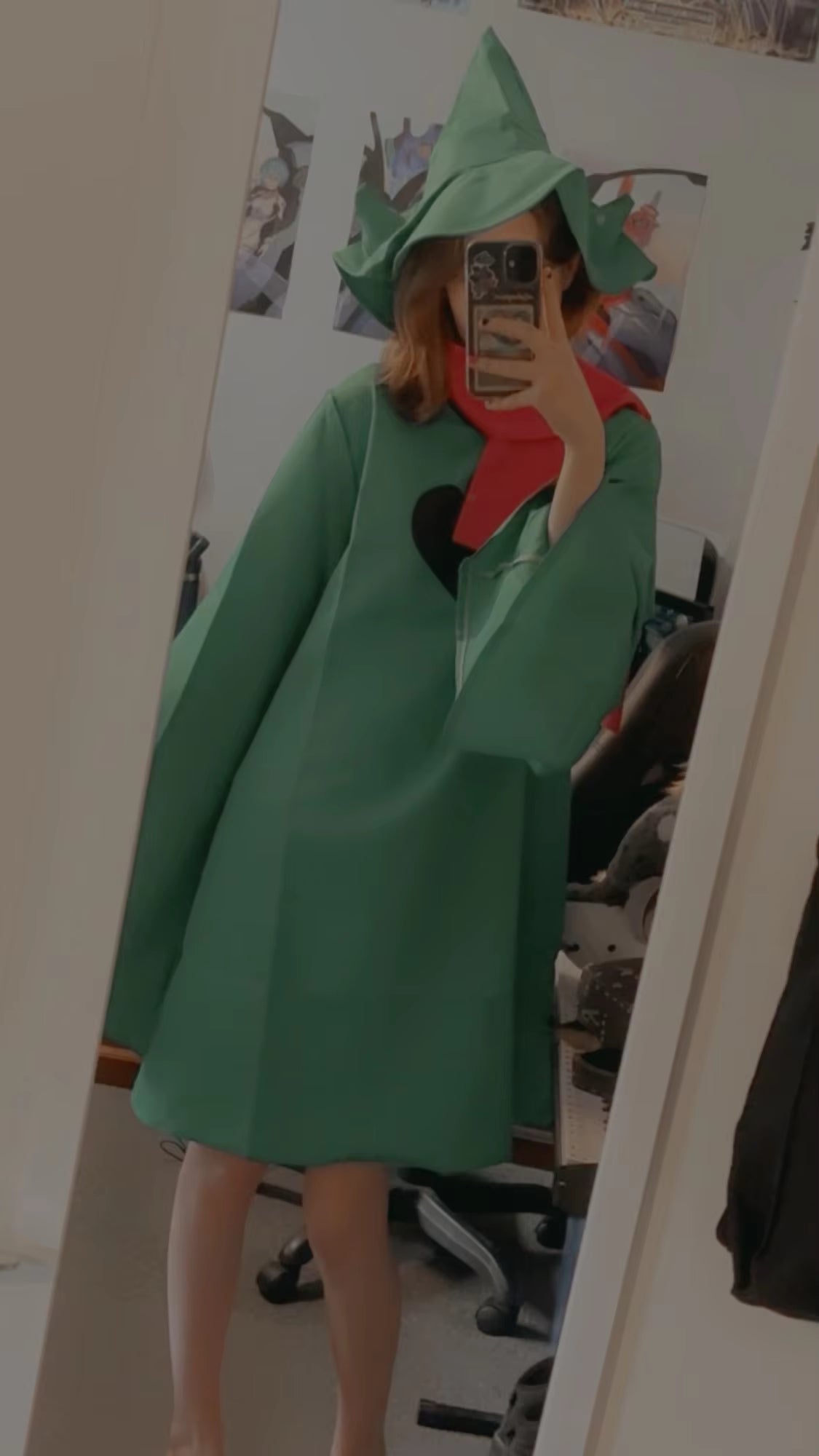 Anime Undertale Ralsei Cosplay Hoodie Cloak Top Deltarune Cosplay Cape Outfit With Hat Scarf Men's And Women's Halloween Costume Cartpitol