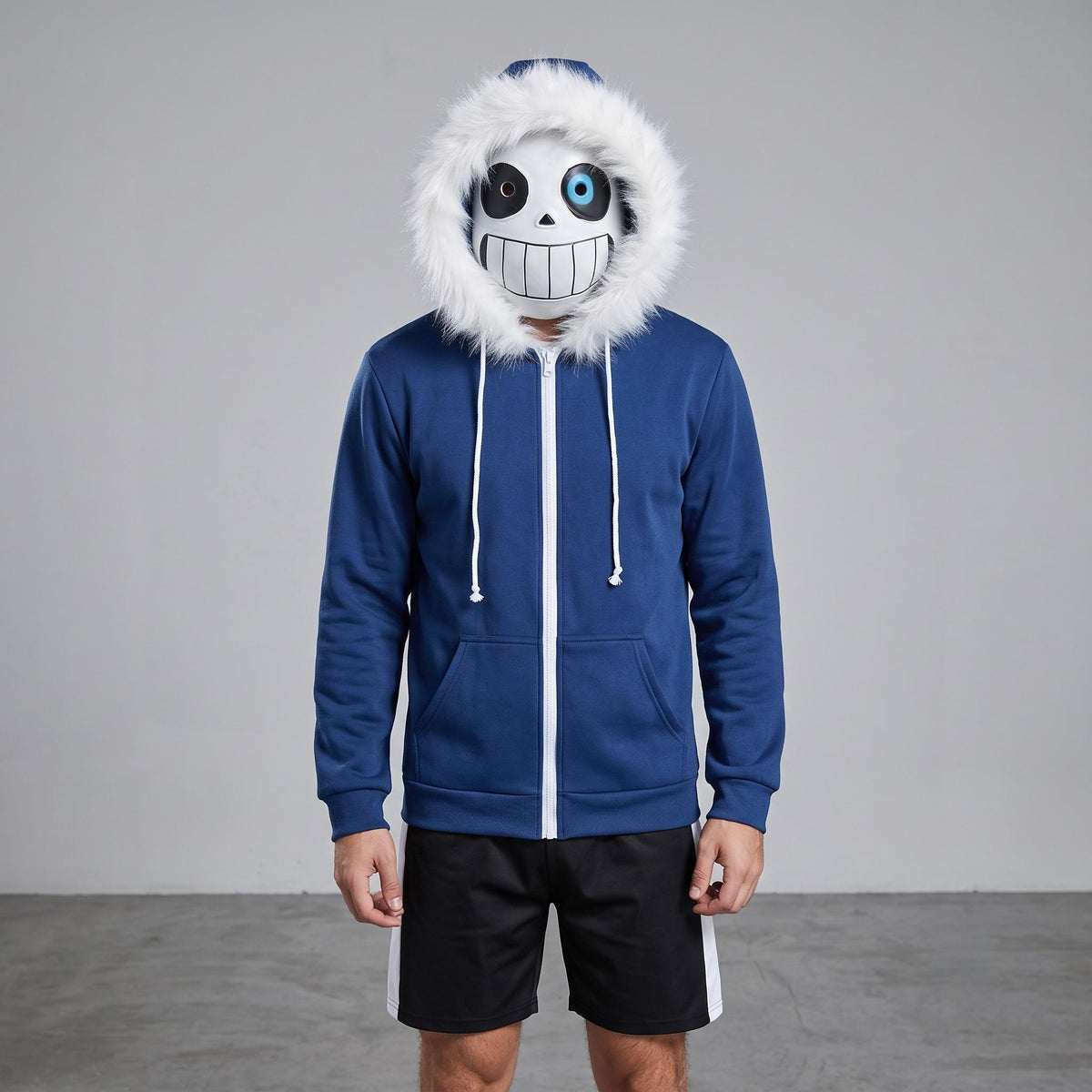 Undertale Cosplay, Sans Costume Set, Hoodie, Mask, Cool Skeleton Prop