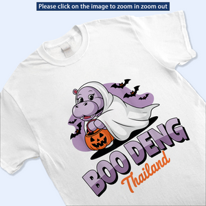 Moo Deng Halloween Shirt V2, Moo Deng Merch, Baby Hippo Tee, Baby Pygmy Hippo Moo Deng Shirt, Sweatshirt, Hoodie