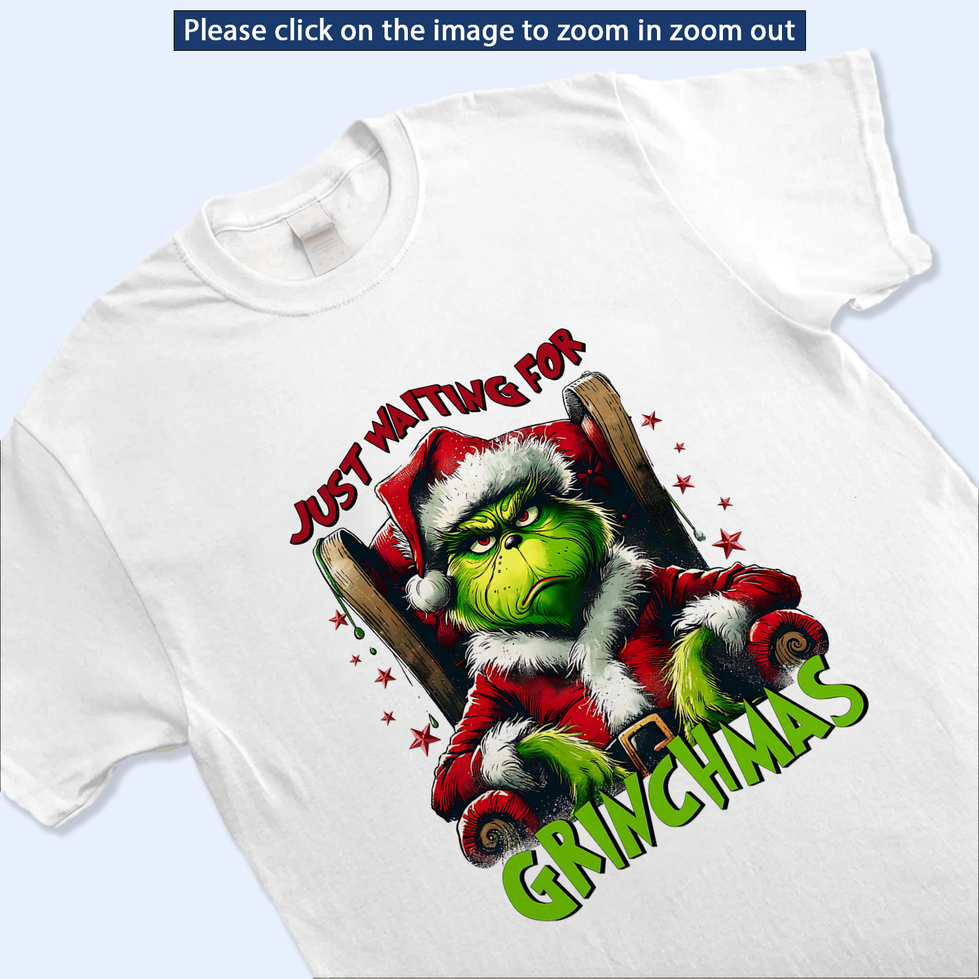 Just Waiting For Grinchmas Shirt, Funny Grinchy T-Shirt, Grinchy Sweatshirt, Christmas Gift Idea, Christmas Sweatshirt