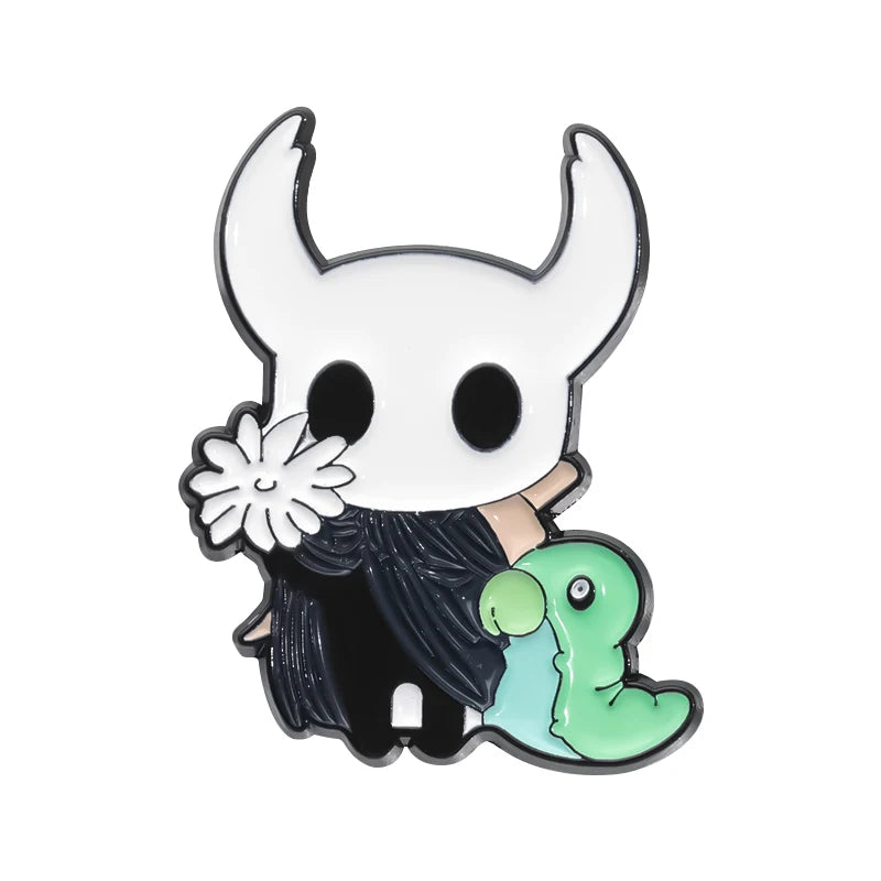 Hollow Knight The Knight & Grub Enamel Pins, Cute Game Brooch, Collectible Lapel Pin - Cartpitol