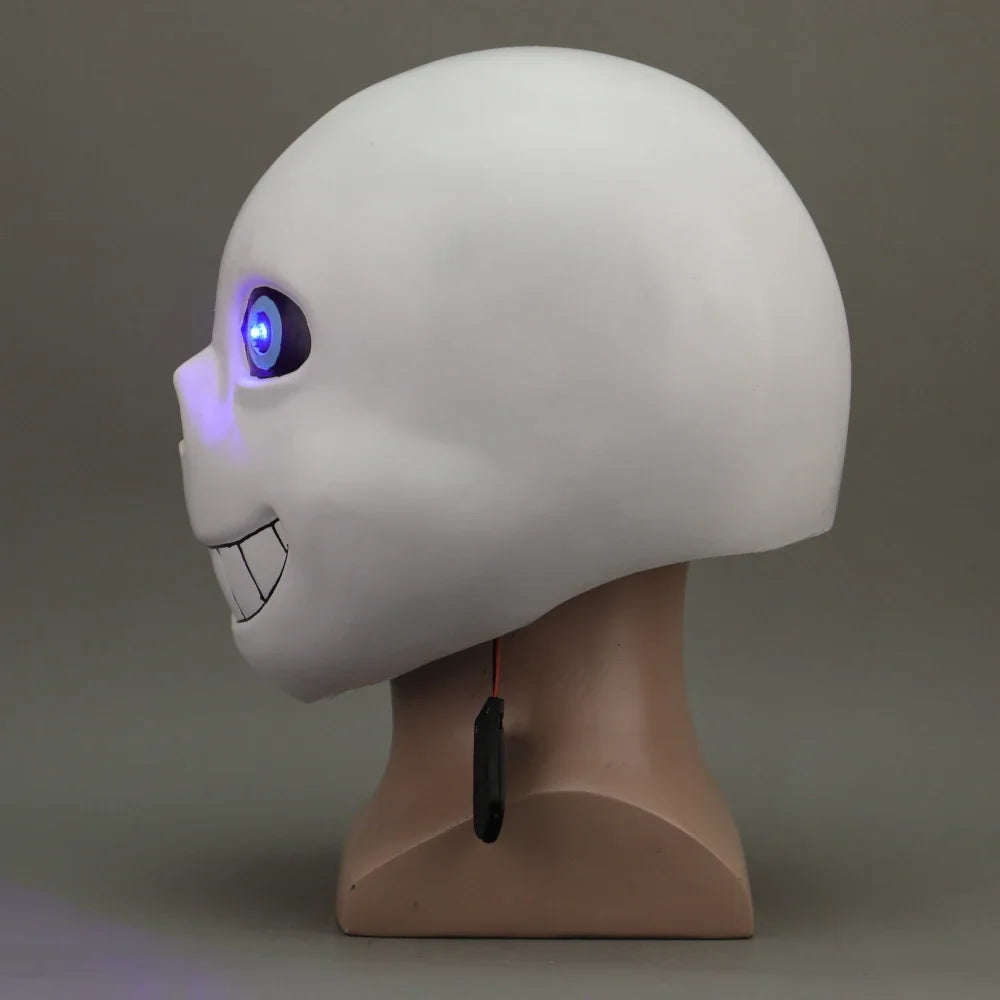 Game Undertale Masks Sans Mask Latex Led Light Full Head Adult Cosplay Mask Halloween Party Porp Cartpitol