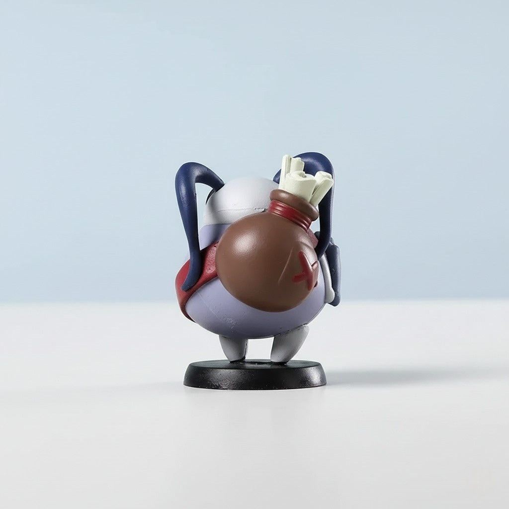 Back view of the Cornifer Mini Figure, an essential Hollow Knight Merch collectible.