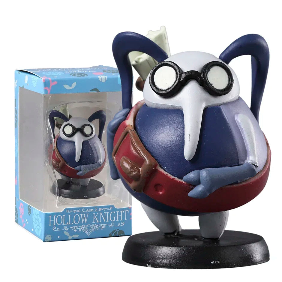 Front view of the Cornifer Mini Figure with box, an essential Hollow Knight Merch collectible.