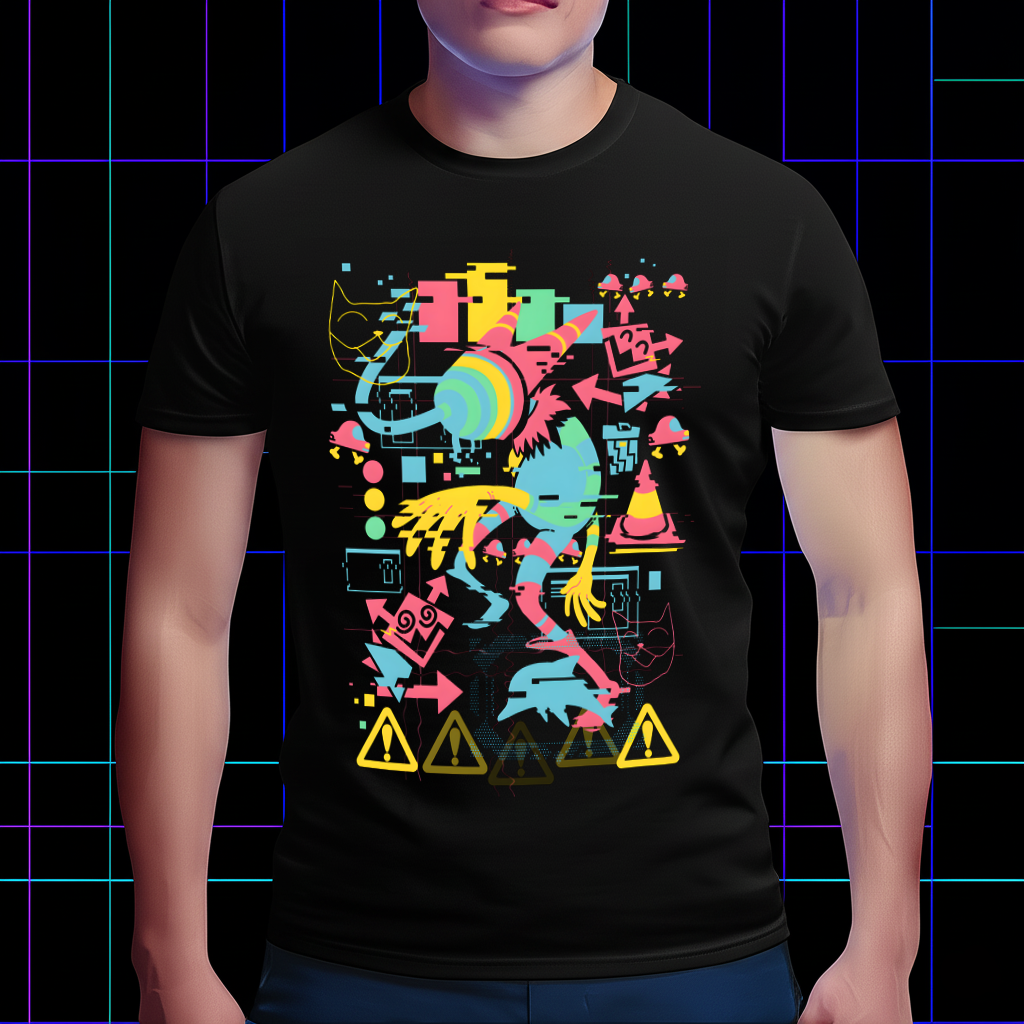 DELTARUNE 'Disruption' Graphic T-Shirt, Abstract Dark World Inspired Apparel Cartpitol