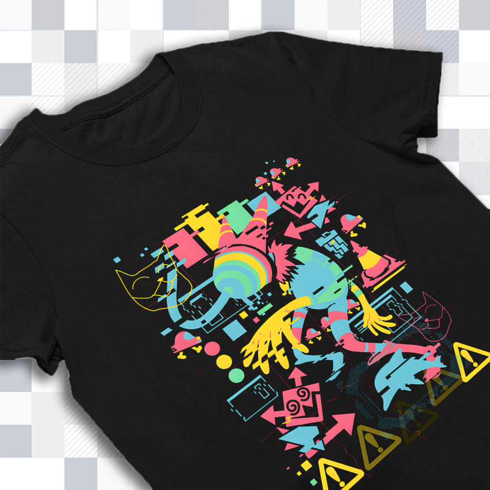 DELTARUNE 'Disruption' Graphic T-Shirt, Abstract Dark World Inspired Apparel Cartpitol