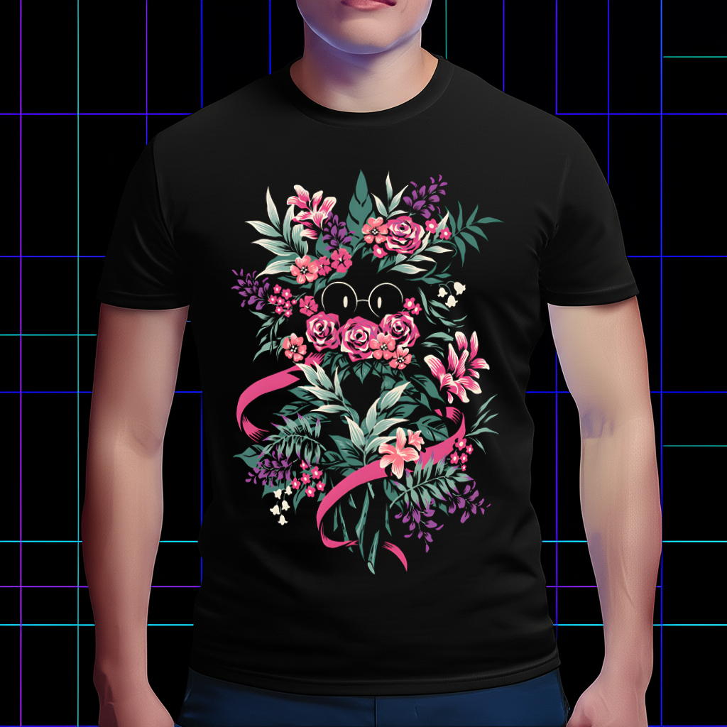 DELTARUNE 'Floral Ralsei' T-Shirt, Charming Prince Fan Apparel & Graphic Tee Cartpitol