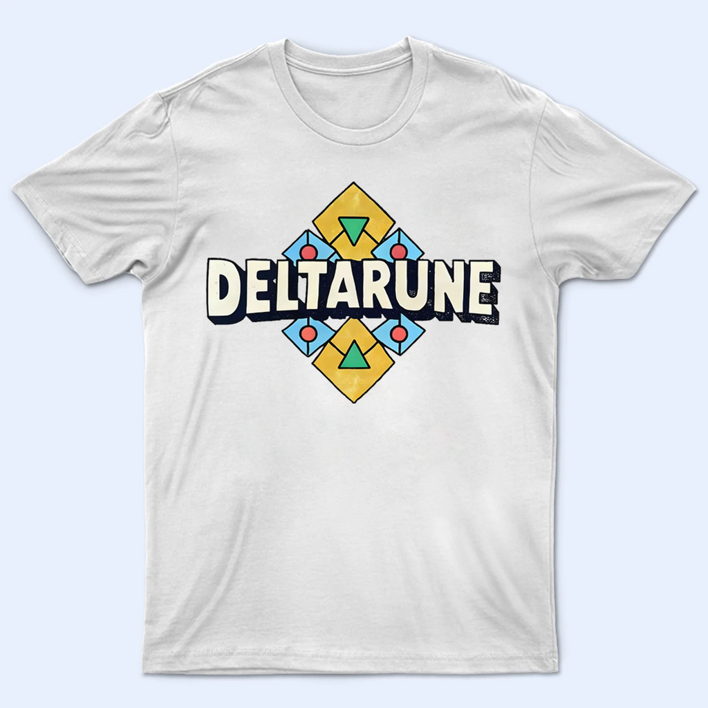 Front view of the DELTARUNE merch Artwork T-shirt, featuring captivating game art graphic