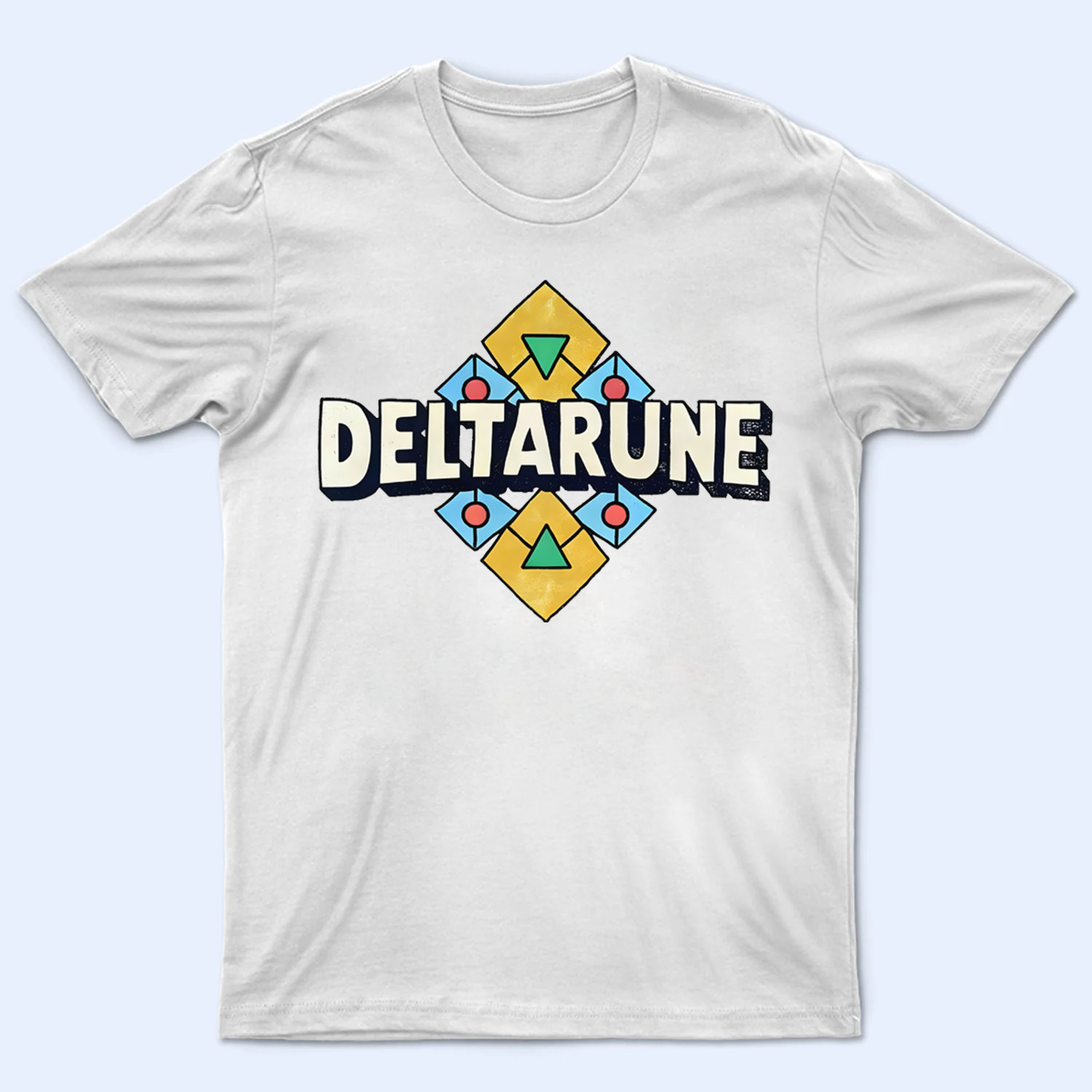 Front view of the DELTARUNE merch Artwork T-shirt, featuring captivating game art graphic