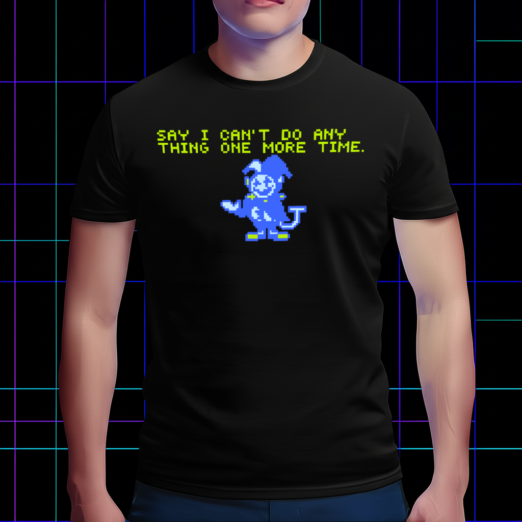 DELTARUNE Merch, Jevil Can't Do Anything T-Shirt, Chaotic Fan Apparel Cartpitol
