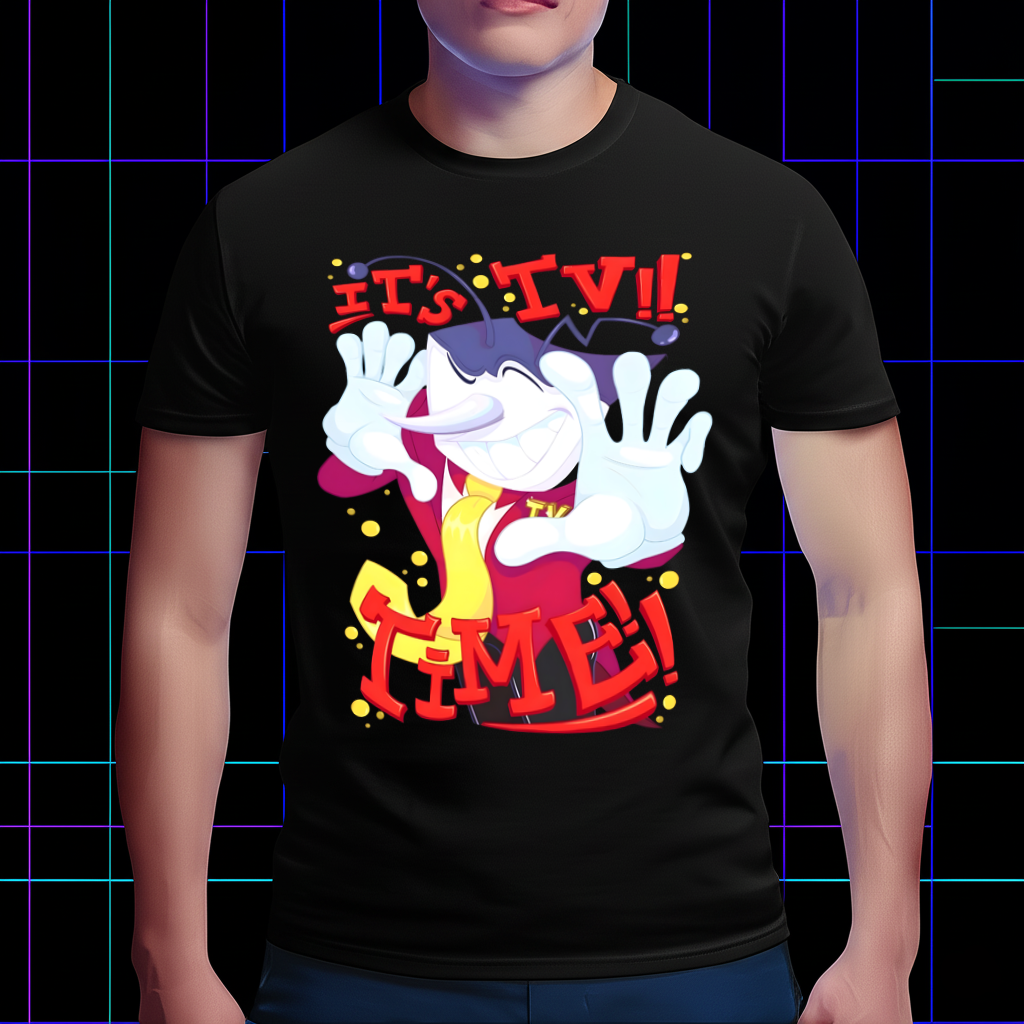 DELTARUNE Merch, Mr Ant Tenna It's TV Time T-Shirt, Show Host Apparel Cartpitol