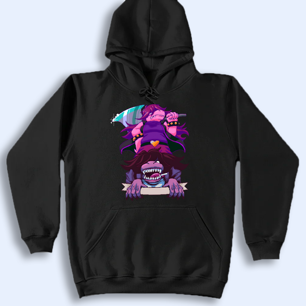 DELTARUNE Merch, Susie T-Shirt, Fierce Darkner Fan Apparel Cartpitol