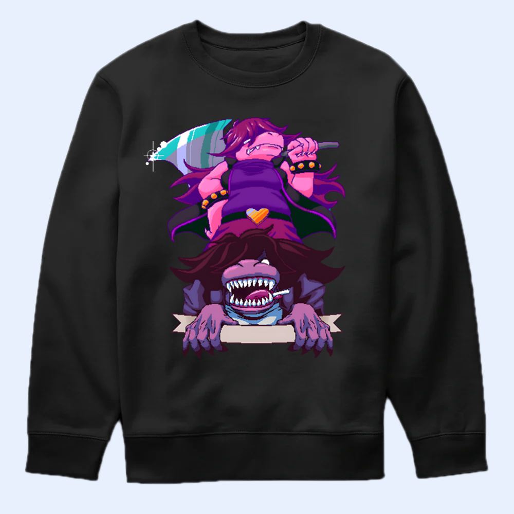 DELTARUNE Merch, Susie T-Shirt, Fierce Darkner Fan Apparel Cartpitol