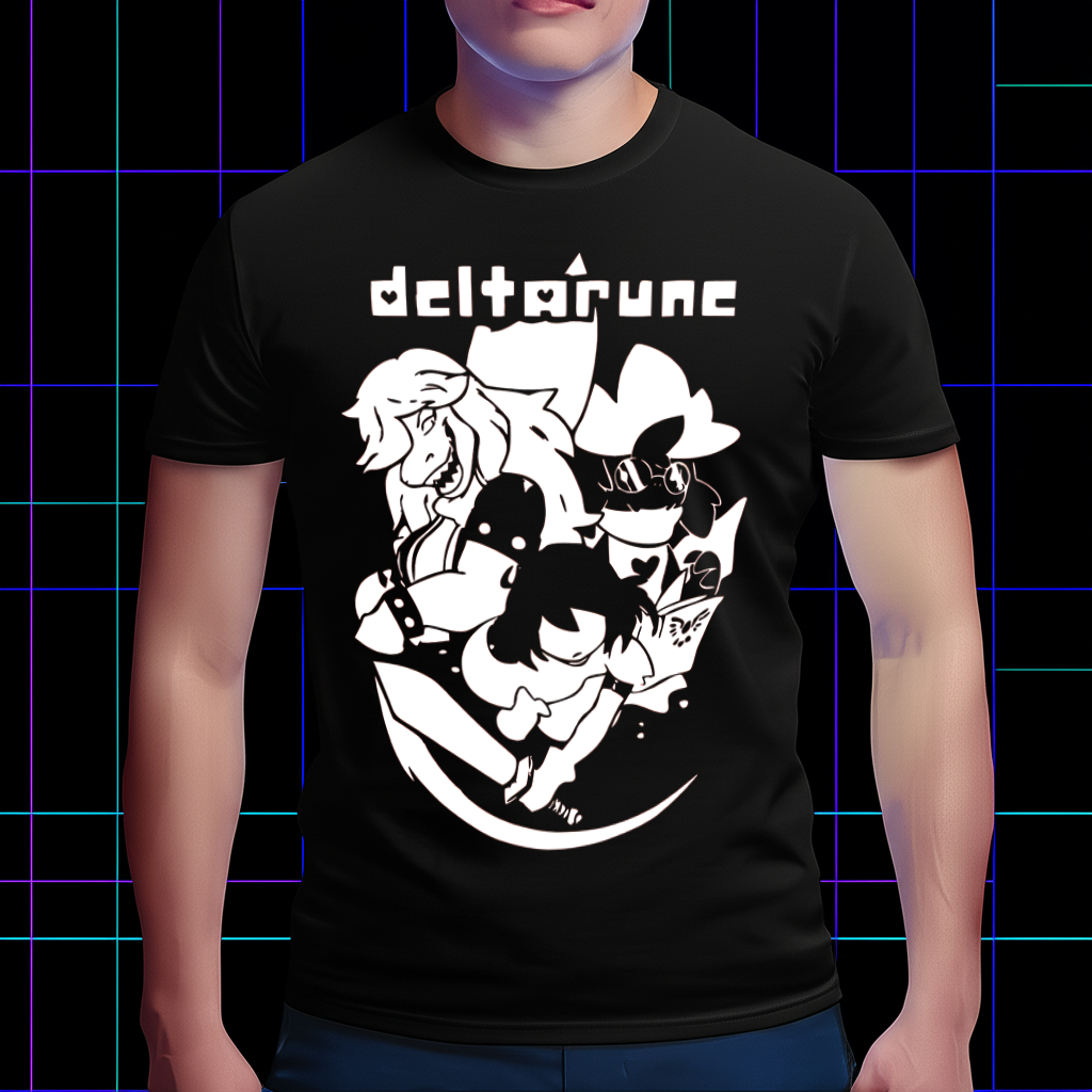 DELTARUNE Merch, 'The Trio' T-Shirt, Iconic Character Fan Apparel Cartpitol