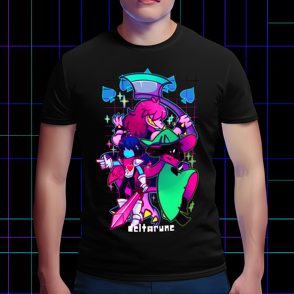undertale card sleeves DELTARUNE Merch, 'The Trio' T-Shirt, Iconic Fan Apparel – Cartpitol