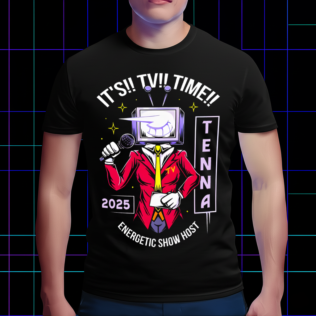 DELTARUNE Mr. Ant Tenna 'It's TV Time' T-Shirt, Energetic Show Host Fan Apparel Cartpitol