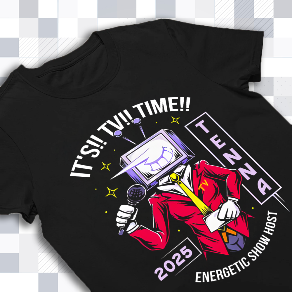 DELTARUNE Mr. Ant Tenna 'It's TV Time' T-Shirt, Energetic Show Host Fan Apparel Cartpitol