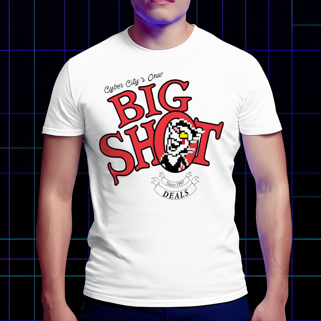 DELTARUNE Spamton 'BIG SHOT' T-Shirt, Ultimate Salesman Fan Apparel & Graphic Tee Cartpitol