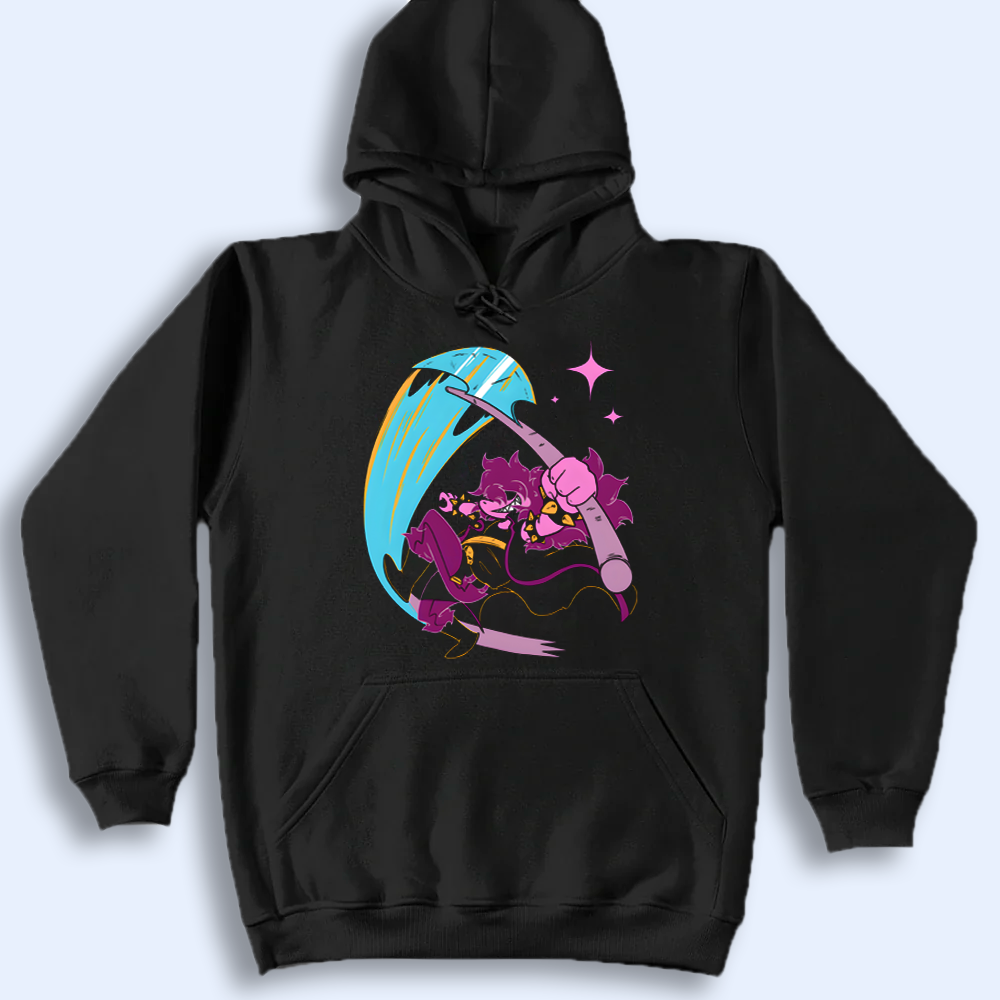 DELTARUNE Susie Character T-Shirt, Fierce Darkner Fan Apparel & Black Graphic Tee Cartpitol