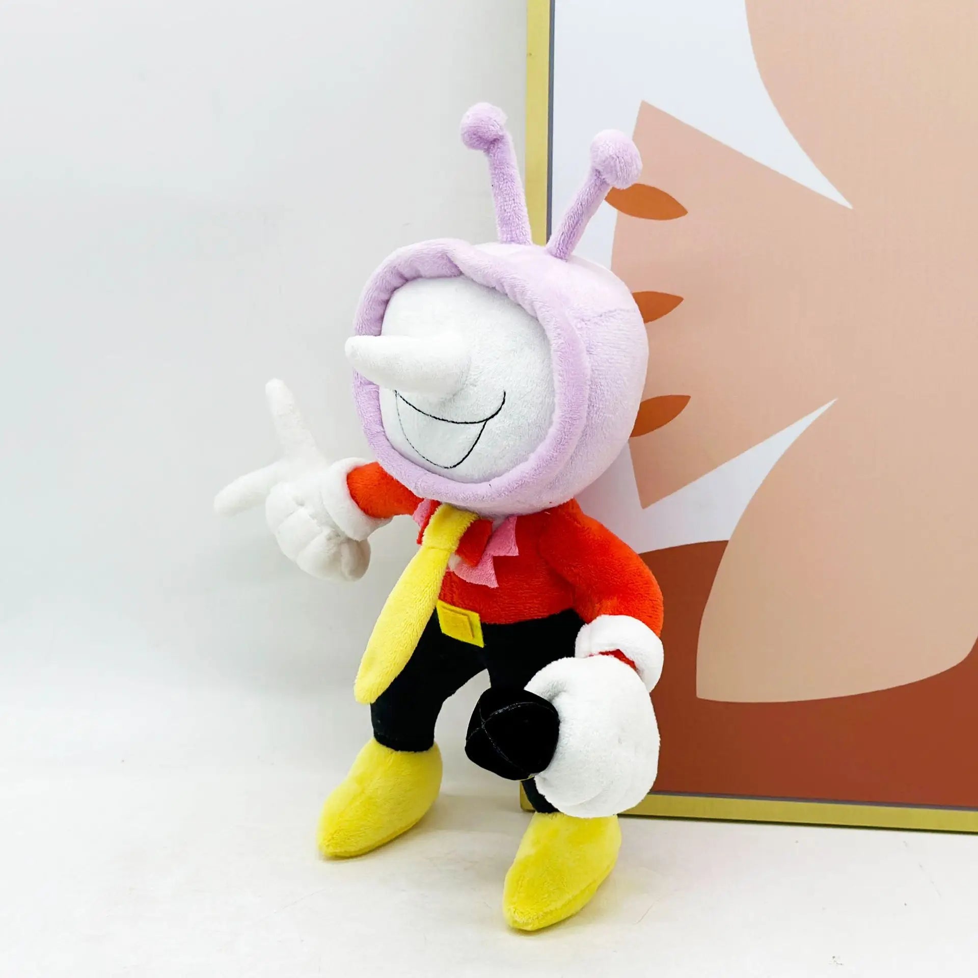 The DELTARUNE Tenna Plush displayed as kawaii room decor on a shelf or gaming desk.