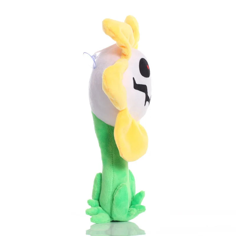 Standing view of the Flowey Plush Toy, illustrating the size and vibrant colors.