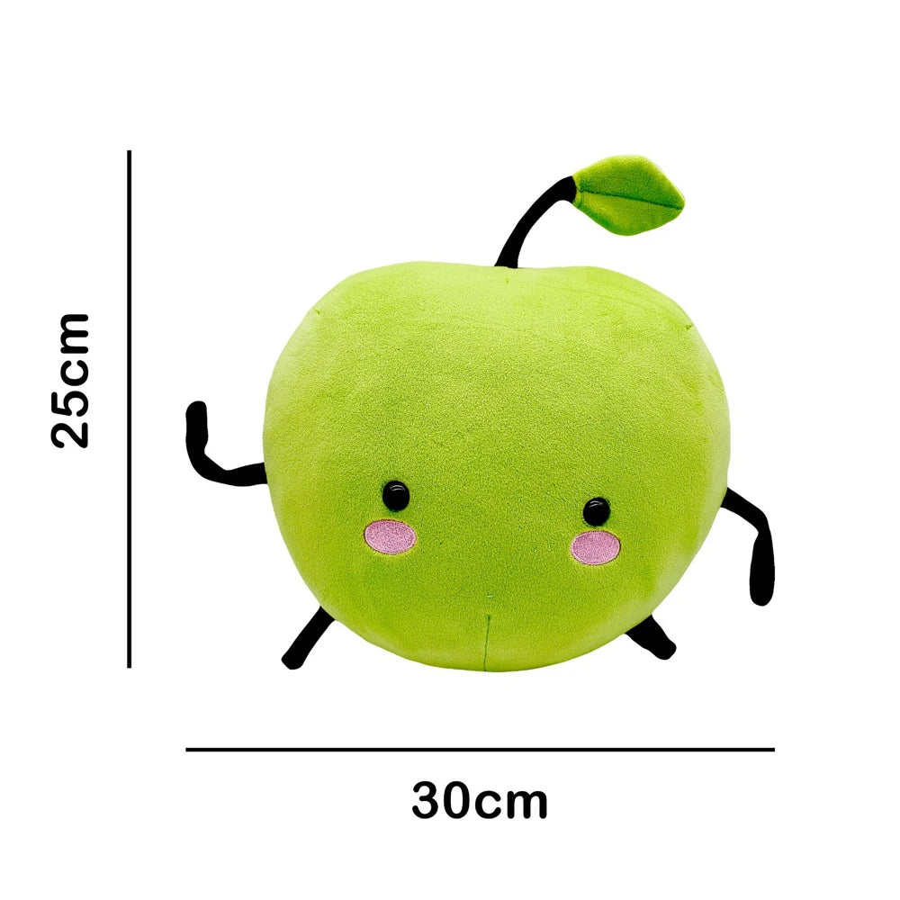 Green Stardew Valley Junimo plush toy, showing its size