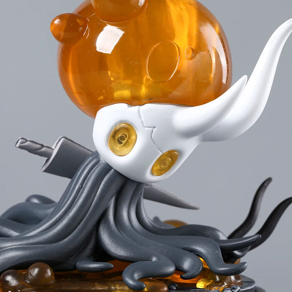Close-up detail of the infection blob and nail weapon on the Hollow Knight Broken Vessel Figure model.
