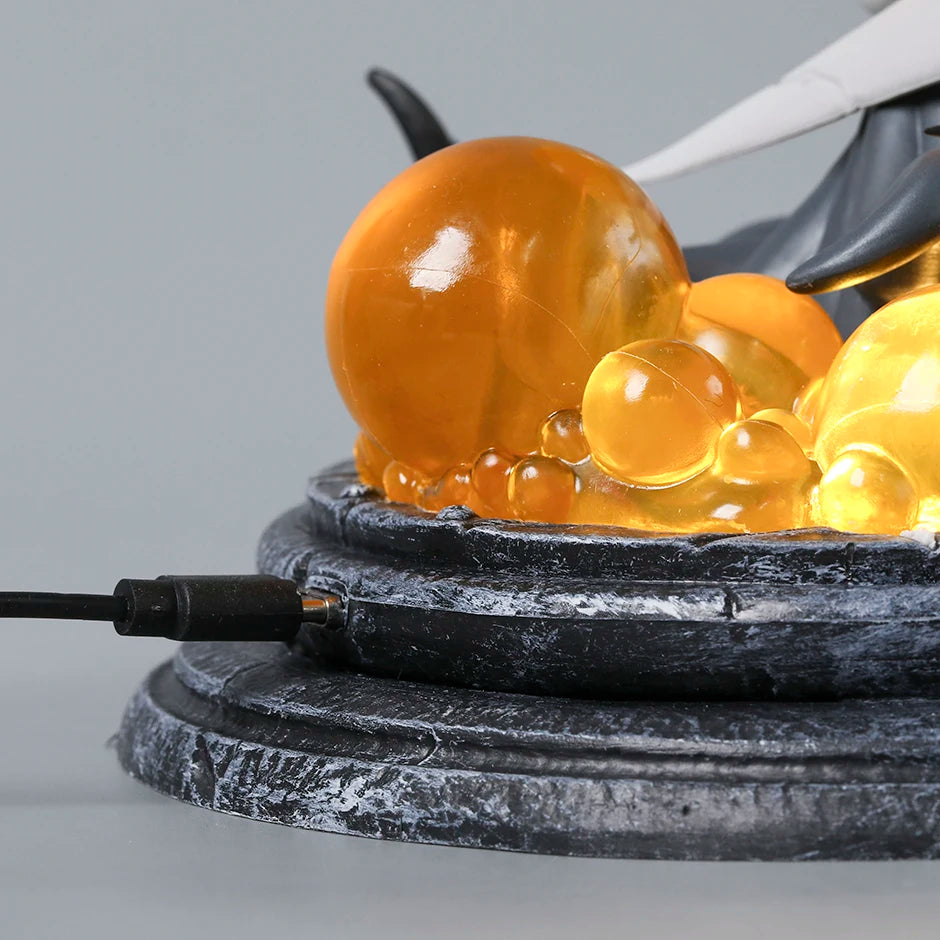 Close-up detail of the infection blob and nail weapon on the Hollow Knight Broken Vessel Figure model.