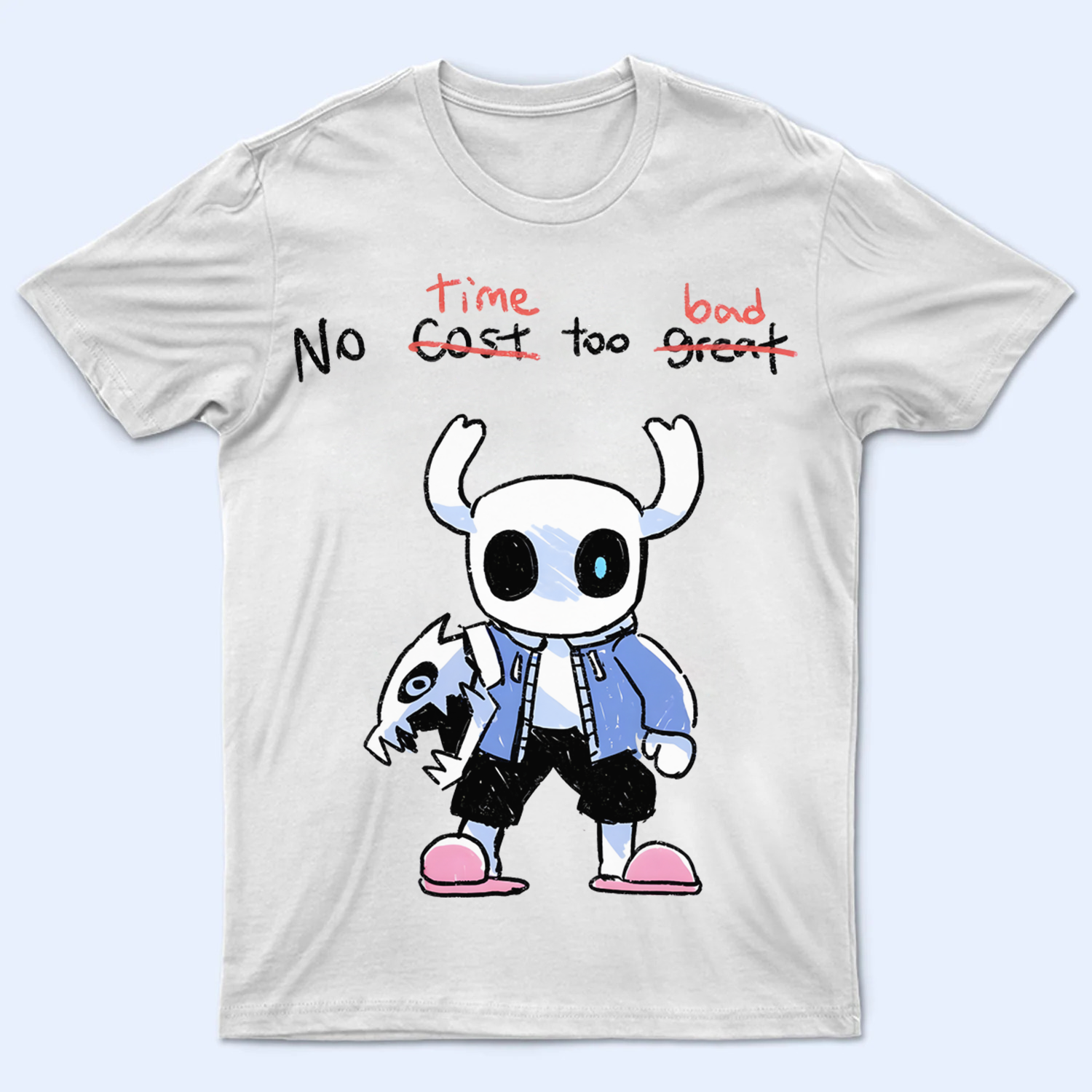 Hollow Knight Little Ghost "No Cost Too Great" T-Shirt , Premium Game Merch, Official Game Fan Apparel & Merch Cartpitol
