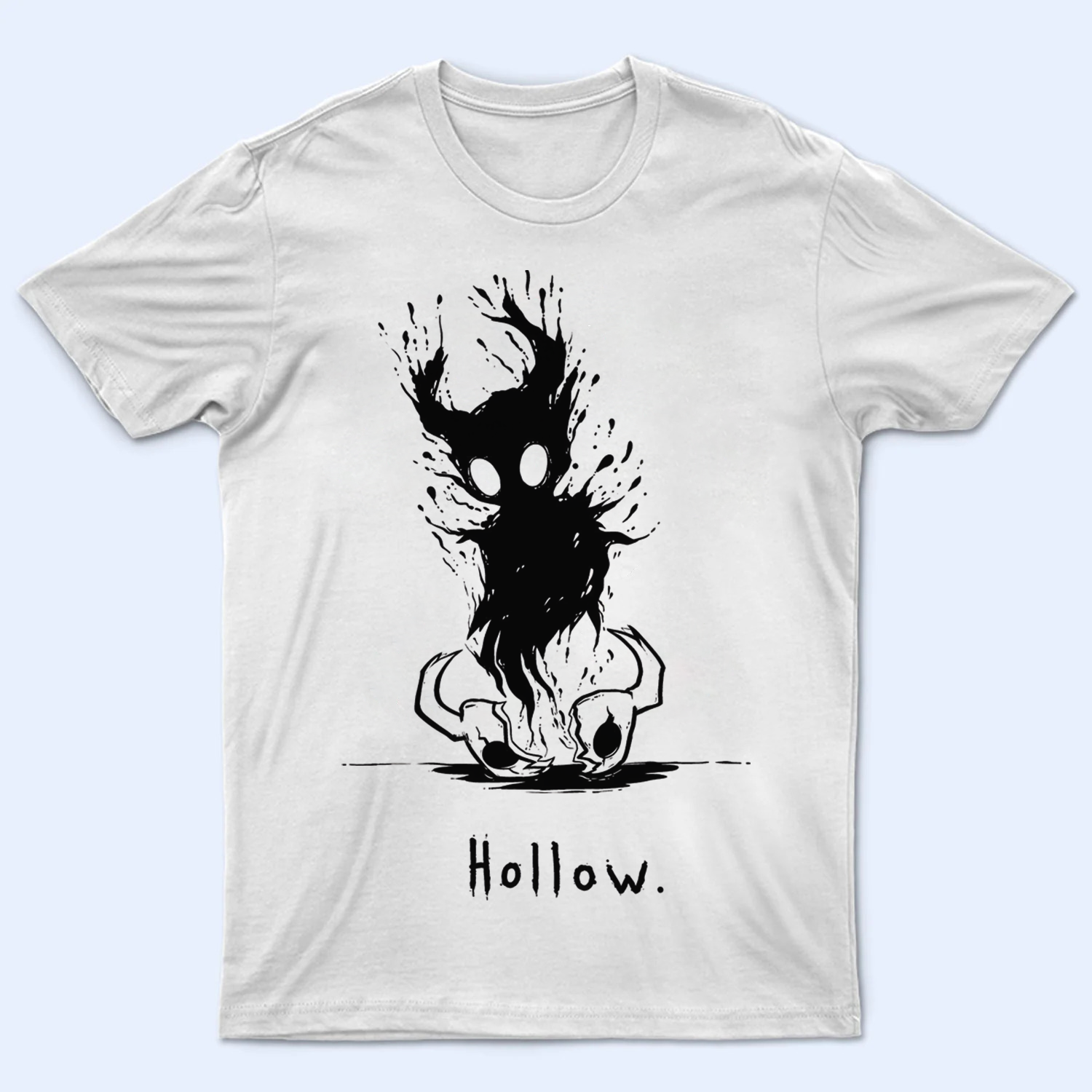 Hollow Knight Vessel Silhouette Tee, Minimalist Game Fan Shirt, Official Game Fan Apparel & Merch Cartpitol