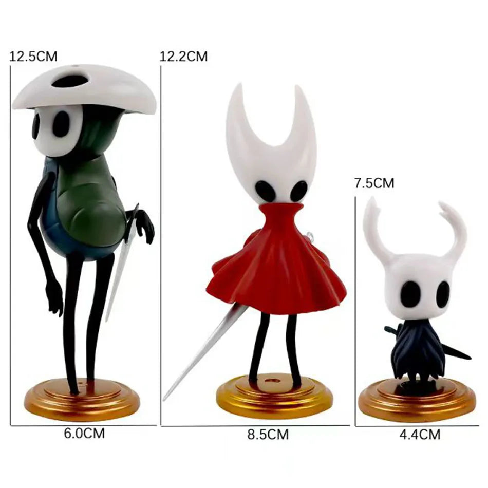 3pcs/set Hollow Knight Toys Anime Game Figure The Knight Action Figure Hornet/Quirrel Figurine Collectible Model Doll with Box Cartpitol
