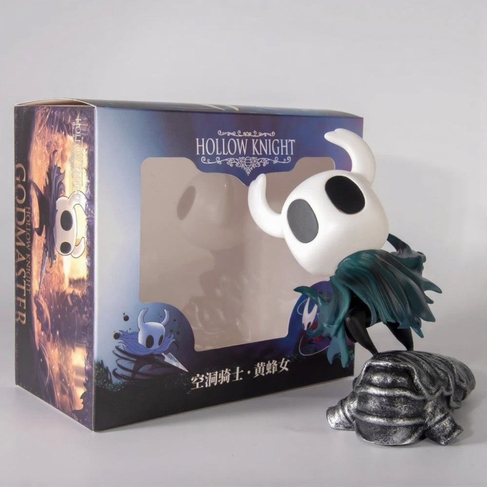 Main shot of the Hollow Knight Figure set featuring The Knight with box